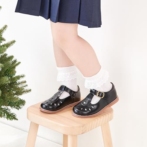 Image of PHIRAMIN Toddler Girl Mary Jane Dress Shoes-Little Girl School Uniform Shoes for Wedding Party
