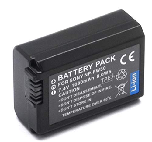 Cameronsino ® batteria Sony NP-FW50, NEX-5, NEX-5A, NEX-5K, NEX-5D, NEX-3, NEX-3C, NEX-5C, NEX-3A, Li-ion, 1080 mAh