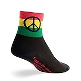 SockGuy, Peace, Classic Sock, Sporty and Stylish, 3 Inches - Small/Medium