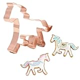 Cute Prancing Horse Copper Cookie Cutter