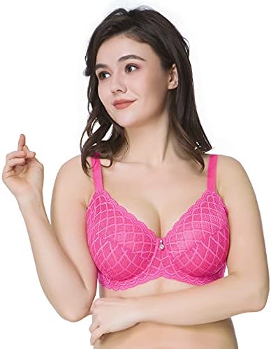 HSIA Minimizer Bra for Women Full Coverage,Underwire Lace Unlined Unpadded Bras