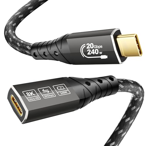 Si tratta di un cavo di prolunga USB-C potente e multifunzionale che combina uscita audio e video, trasferimento dati e funzioni di ricarica rapida. Risolve efficacemente problemi quali grovigli di cavi sulla scrivania, usura dei connettori USB-C dei dispositivi e lunghezza insufficiente dei cavi originali.