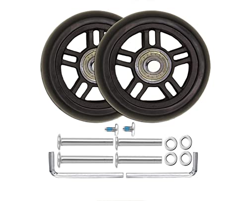 Kofferrollen Ersatzrollen Gummi Rollen Räder 1Paar 70 * 22 * 8mm Mute...