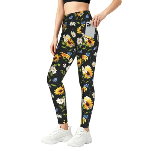 Pantalones de yoga para mujer elásticos que solucionan transparencias mallas con bolsillos