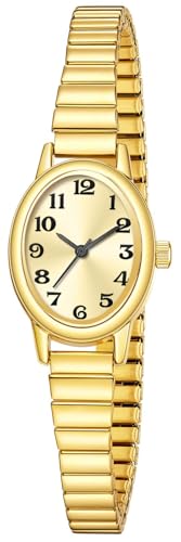 ADSBIAOYE �X���[���S�[���h�E�H�b�` ���f�B�[�X �A���r�A���� �ǂ݂₷�� ���f�B�[�X �A�i���O�r���v �X�e�����X�X�`�[���g���o���h �h��, �S�[���h, 5.91in-6.7in, �t�@�b�V�����L���[�g�B