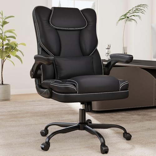 10 Best Chair for Working from Home: Top Ergonomic Picks for Comfort 5 Ergonomic Office Chair with Flip-up Armrests 300lbs,Middle-Tall Computer Office Desk Chair with Lumbar Support,Executive PU Leather Chair with Rocking Function Adjustable Height for Home Office
