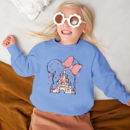 Image of Magic Kingdom Sweatshirts for Girls Magical Castle Graphic Long Sleeve Shirt Kids Toddler Vacation Pullover Cute Top