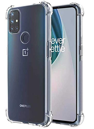 FollmeAir for Oneplus Nord N100 Case,1+ Nord N100 Case, Slim Flexible TPU for Girls Women Airbag Bumper Shock Absorption Rubber Soft Silicone Case Cover Fit for Oneplus Nord N100 (Clear)