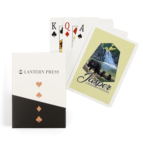 Lantern Press Jasper, Canada, Canadian Rockies, Baraja Poker 52 Cartas