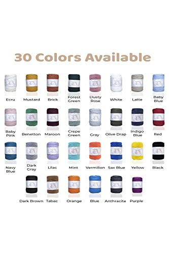 image for Makromecity, Premium Single Strand Macrame Cord 3mm x 140 feet Maroon 