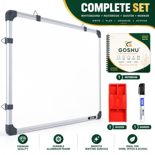 Image of GOSHU 3 feet x4 feet Double Sided White Board & Chalk Board