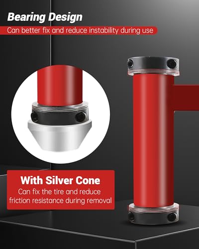 Image of Bearing Manual Tire Changer Duck Head Adapter Kit, Fit for 16 inch-21 inch Wheels | Duck Head Tire changer with Silver Cone, Compatible with Most Car, Trucks, SUVs, ATV Tires, Fit for HF Tire Changer