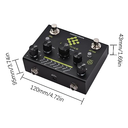 Jemora Pédale d’effet de guitare Retard numérique avec pédale de retard TAP Dual Footswitch Pédale de guitare avec sélection de retard à 8 modes pour guitare basse – SPINDRIFT - Les Beatles, Paul McCartney, John Lennon, RIngo Starr, George Harrison Jemora Pédale d'effet de guitare Retard numérique avec pédale de retard TAP Dual Footswitch Pédale de guitare avec sélection de retard à 8 modes pour guitare basse - SPINDRIFT – Image 8
