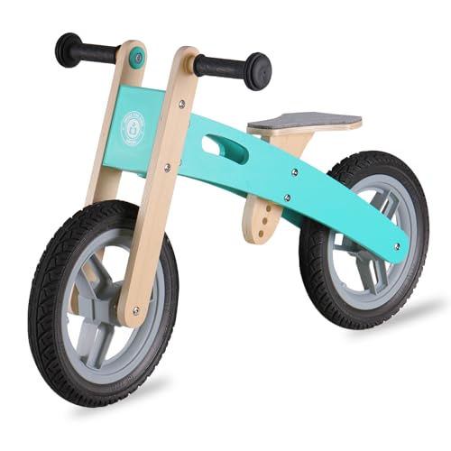 Image of Wooden Toddler Balance Bike, Kids Balance Bike for 3 Year Old with Adjustable Seat, No Pedal Toddler Bicycle for Kids 3-5 for Boys and Girls Birthday Gifts Toys