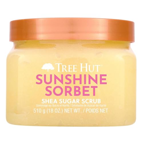 Image of Tree Hut Sunshine Sorbet Shea Sugar Scrub, Exfoliating Body Scrub Removes Dead, Dry Skin for a Soft & Hydrated Feel, Nourishing Essential Body Care, 18 fl oz.