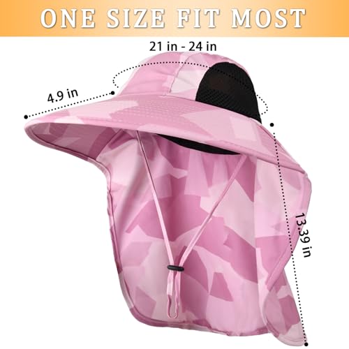 Image of Sun Hat for Men Women with Neck Flap,UPF 50+ UV Protection Fishing Hat