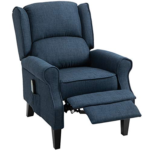 Blue Recliners Leather & Fabric Blue Reclining Chairs