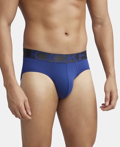 Image of Jockey IC27 Men's Tactel Microfiber Elastane Stretch Solid Brief with Moisture Move Treatment