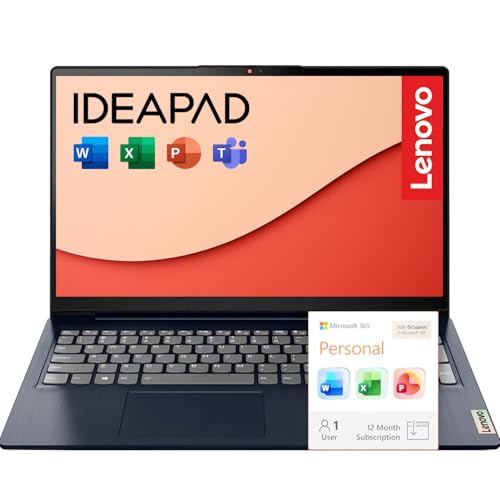Image of Lenovo IdeaPad Slim 3i • 15.6 inch FHD Business Laptop • Microsoft Office 365 • 2026 Edition • Intel N150 CPU • 8GB DDR5 • 128GB SSD • Copilot AI • Windows 11