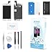 Premium Screen Replacement for iPhone 6S Plus 5.5' - LCD Touch Digitizer Complete Glass Display with Earpiece, Front Camera, Proximity Sensor, Tempered Glass, Repair Tools, Easy Instruction(White)