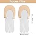 Quilax 6 Pairs No Show Socks, Toe Socks with Invisible Sling Back Women, Low Cut Half Toe Topper Sock with Non-Slip Straps for Heels(Black+Beige)