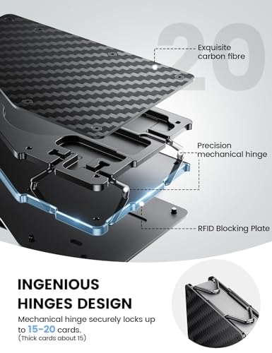 Image of Lamicall Upgraded Hinge Minimalist Wallet for Men, RFID Blocking Wallets