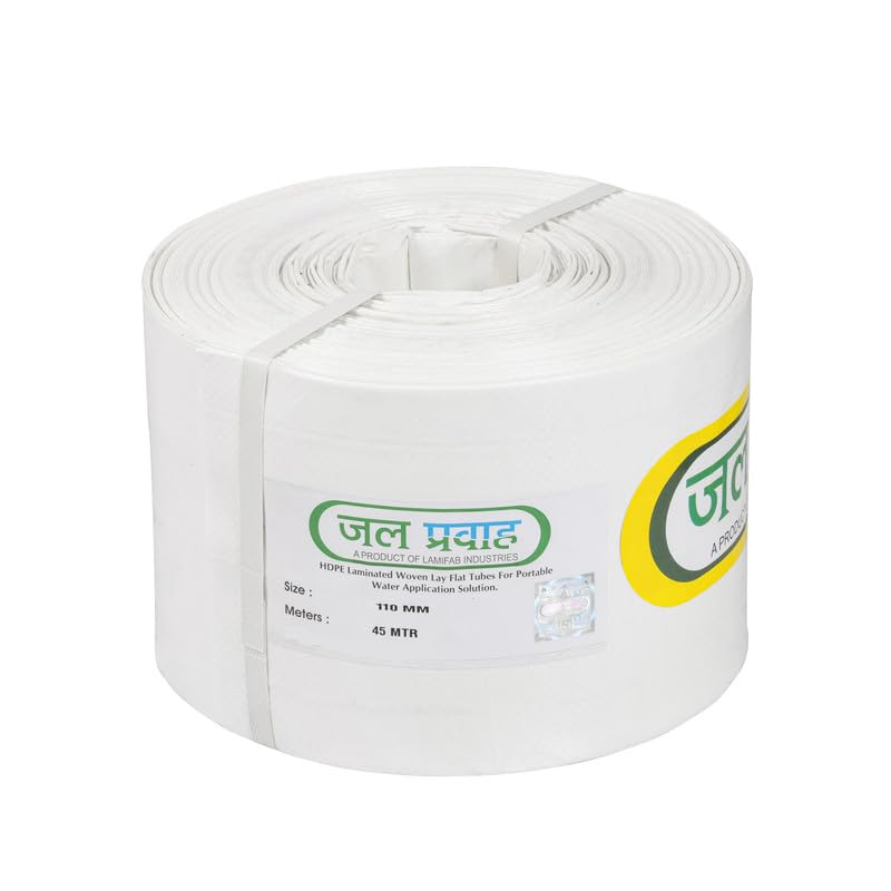 Jal Pravah HDPE Lapeta Tube Pipe 4 Inch 45 Meter with Repair Kit | UV Protected Multi Layered | High Pressure Bearing | 45 Meter (4 Inch/110mm) - Image 2 thumbnail