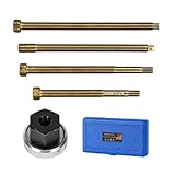 5pcs Long Reach Crank Pulley Underdrive Pulley Damper Installation Tool Set, Harmonic Balancer Installer Tool Kit With 4 Adapters & Nut Bearing