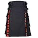 Produktbild Kilt Rock Scottish Mens Kilt Traditioneller Plaidgürtel Plissee Bilaterale Kette Braun Gothic Punk Scottish Tartan Hosenrock New Asiansizem Reda