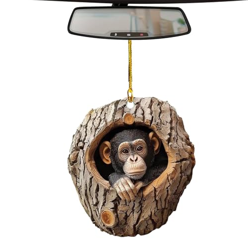 Pendentif arbre acrylique orang-outan à offrir pour décorer le sapin