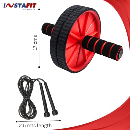 Image of Instafit AB Roller Wheel for Men and Women, Red Black