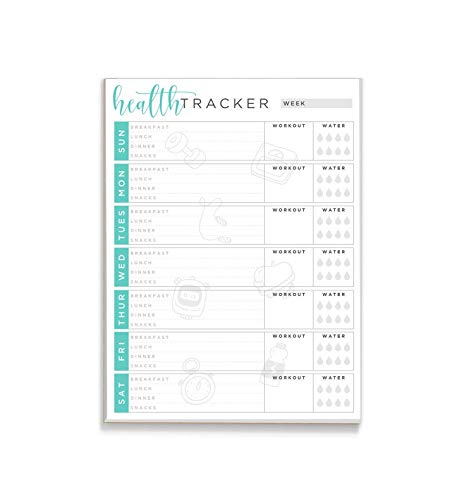 Tiny Expressions - Food and Fitness Journal Notepad with 55
