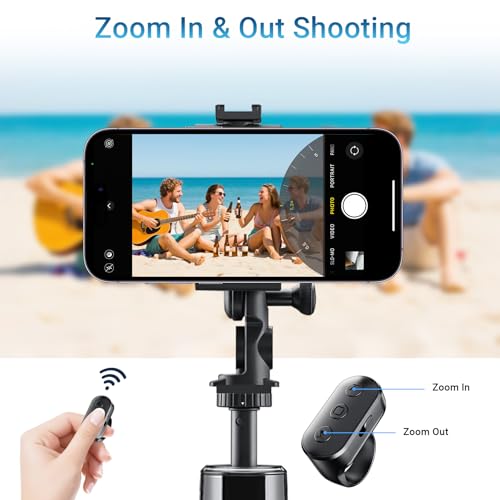 Image of Wireless Ring Remote for iPhone Android Camera with Zoom. Phone Front /Rear Camera Flip Shutter, Must Have Selfie Accessories for Content Creator Tiktok YouTube Photo Video Recording