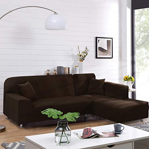 image for TAOCOCO Sectional Couch Covers 2pcs L-Shaped Sofa Covers Softness Furn
