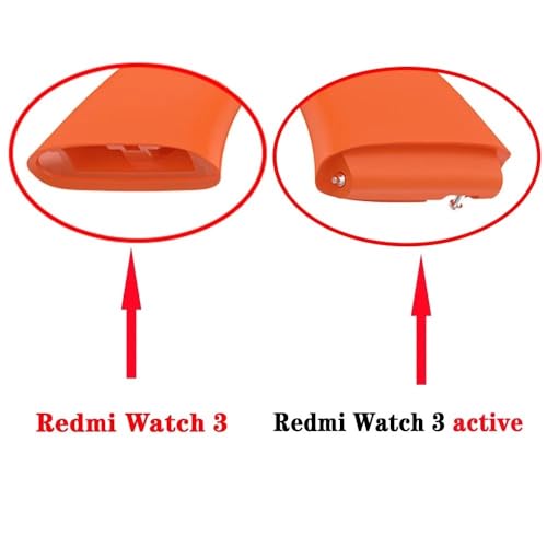 Image of Bands for Redmi Watch 3 ACTIVE Smartwatch Only, Soft Silicone Replacement Straps for Men & Women Comfort and Flexible Strap (Not for Watch 3)