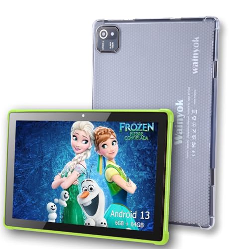 Wainyok Tabletas para niños Android 13 de 10.1 pulgadas: 6 GB + 64 GB, 1 TB expandible | 2.0 GHz...
