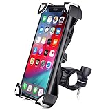 penobon Soporte para teléfono de bicicleta, rotación de 360 °, abrazadera universal ajustable para teléfono de motocicleta