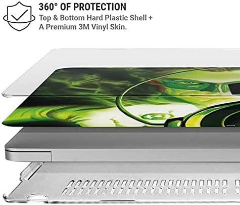 Skinit Case + Skin Compatible with MacBook Air 13in M1 (2021) - Officially Licensed Warner Bros Green Lantern Lamp Design