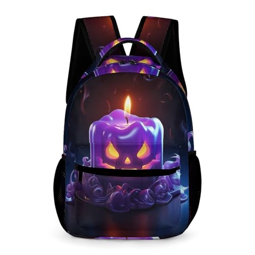 WECECE Mochilas Calabaza Infantiles, Tema de Halloween Mochila Escolar Para Niños 3D Estampado Mochila Bolsa De Viaje Primaria De Mochilas Escolar