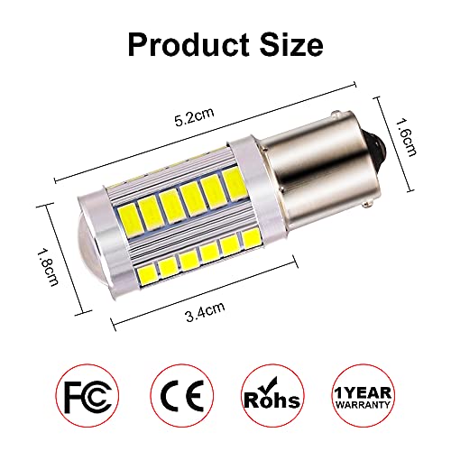 YnGia 2PCS 1156 Car LED Bulbs BA15S P21W 7506 Light Bulb - Image 2