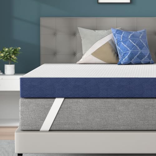 BedStory Topper 180 x 200 cm, 10 cm hoogte matrastopper van gel memory foam, H3 en H4 ademende topper met afneembare overtrek, voor matras, boxspringbed, slaapbank, Oeko-Tex-gecertificeerd