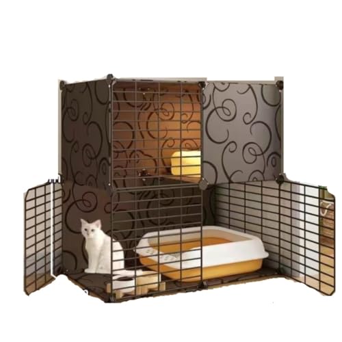 猫の家 猫ケージ、家庭用屋内猫ハウス、猫キャビネット、小さなアパートのバルコニー、猫の巣、トイレ、一体型猫ケージ 猫用品(4)