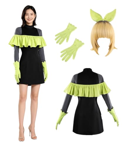 Cosplay anime de qualité supérieure pour femme avec jupe noire ajustée