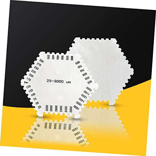 Homoyoyo Calibrador de Espesor de Película Húmeda Hexagonal de Acero Inoxidable de Alta Precisión de 25-3000um para Medición de Espesor de Recubrimiento miniatura 3