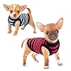 Frienperro Small Dog Shirt 2 Pack Striped XXS Dog Clothes Breathable Cotton Chihuahua Clothes for Small Dogs Girl Boy Yorkie Small Pet Puppy Clothes Outfit Cat VestRed Grey XXS