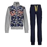  CMP Trainingsanzug Sportanzug Freizeitanzug grau Stehkragen Camouflage (140)