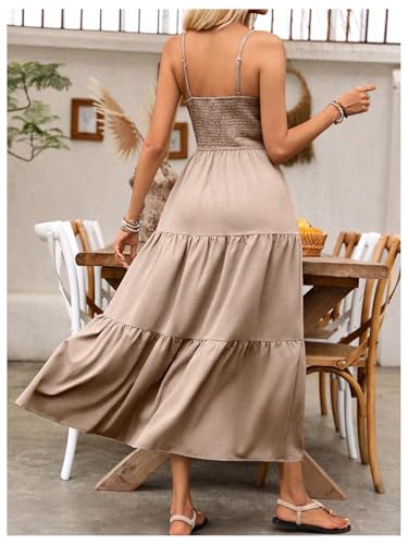 Image of BEAUDRM Women's Summer Maxi Dresses Boho Dresses Beach Vacation Sundresses | Fall Wedding Guest Dress, Summer Dresses for Women, Vacation Summer Outfits, Flowy Dresses