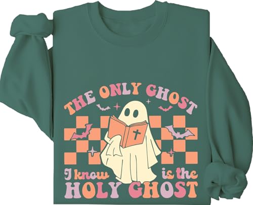 The Only Ghost I Know Is The Holy Ghost Sweatshirt Halloween Casual Pullover Hoodie Long Sleeve