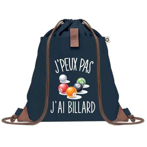 Sac de sport J'peux Pas Billard bleu, idée cadeau originale collègue