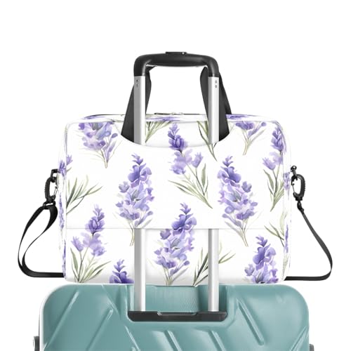 Bolso para laptop 15.6-16 pulgadas con diseño floral violeta miniatura 7